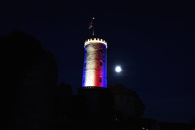 Sparrenburg Bielefeld Die Sparrenburg in Bielefeld bei Nacht